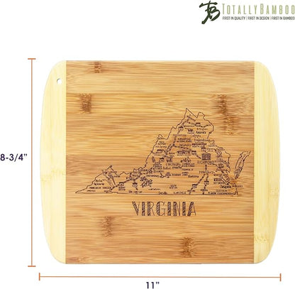 Totally Bamboo A Slice of Life Virginia State Serving and Cutting Board, 11" x 8.75"