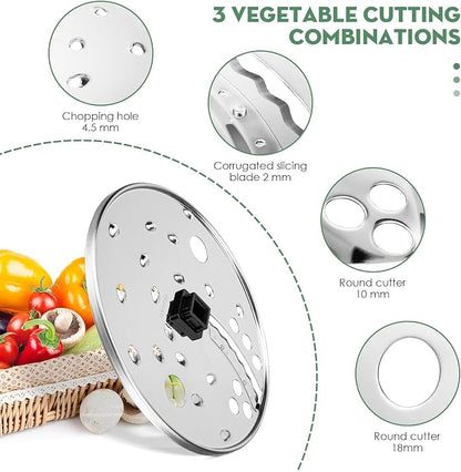 Showingo Food Processor Slice Shred Disc Blade Replacement for Hamilton Beach 70730, 70740, 70670, 70760 - Stainless Steel Disc for Slicing and Shredding