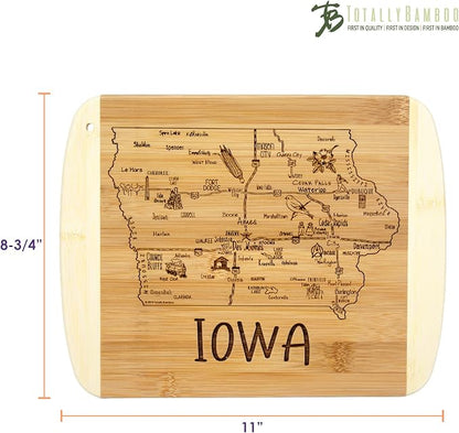 Totally Bamboo A Slice of Life Iowa State Serving and Cutting Board, 11" x 8.75"