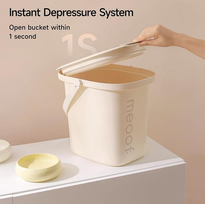 Vacuum Pet Food Storage Airtight Dry Pet Food Bucket 13L/15 lb Dog Food Storage Container for Dogs Cats Small Animals Rechargeable Sealed Storage Bin with Scoop Keep Pet Food Fresher