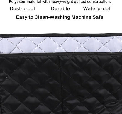 Evermarket Stand Mixer Dust Proof Cover with Pocket and Organizer Bag for Kitchenaid,Sunbeam,Cuisinart,Hamilton Mixer (Black)
