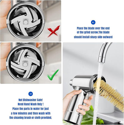 Metal Food Grinder Attachments for KitchenAid Stand Mixers, Meat Grinder, Sausage Stuffer, Perfect Mixer Attachment for KitchenAid Mixers, 15pcs Meat Grinder Accessories Set, Silver