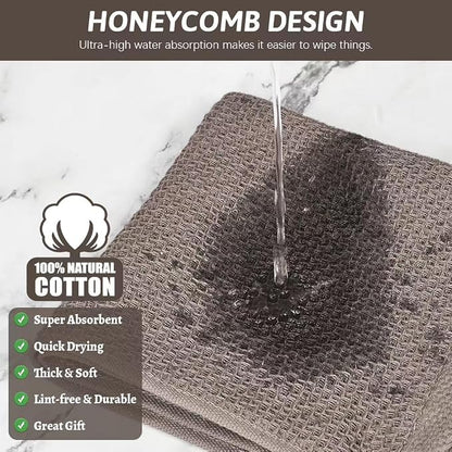 Niallant 12 Pack Cotton Waffle Weave Dish Towels, Soft & Absorbent Kitchen Dish Rags, 12x12 Inch