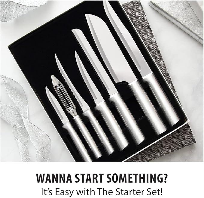 Rada Cutlery The Starter Gift Set (S38), 7-piece Knife Set, Stainless Steel Blades, Silver Handle