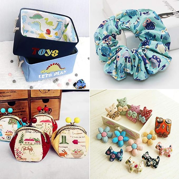 Fabric, 8 pcs/lot Fat Quarter Fabric Bundles 100% Cotton 19.69" x 19.69" (50cm x 50cm) Quilting Cotton Craft Pre-Cut Squares Sheets for Patchwork Sewing Quilting Crafting, Floral Pattern.