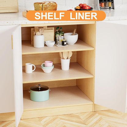 FLPMIX Large Cabinets Shelf Liner: 22" x 300" Clear Waterproof Under Sink Mat - Translucent Easy to Cut Non-Adhesive Cupboard Drawer Liner