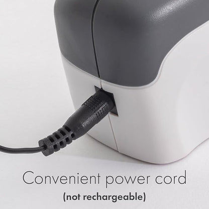Smith’s 50097 Compact Electric Knife Sharpener | White & Grey | Kitchen Knife 2 Stage Sharpener | Electric & Manual | Blade Guide | Quick Sharpening & Polishing | Straight Edge Blades | Handheld