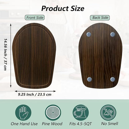 Mixer Slider Mat for Kitchenaid Stand Mixer, 4.5-5 Quart Stand Mixer Kitchen Aid Accessories and Attachments, Pine Wood Appliance Slider Mat Artisan Series for Countertop Protect