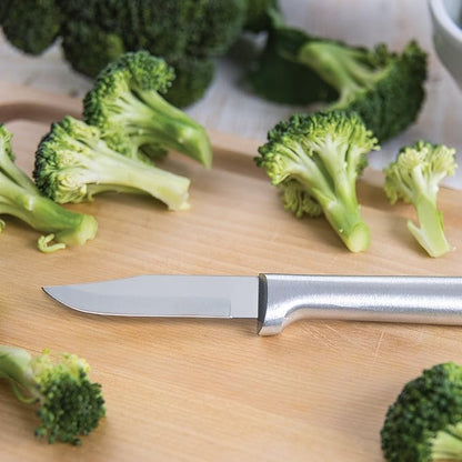 Rada Cutlery 4-Piece Granny, Peeling, Regular, and Heavy Duty Paring Knife Set, Stainless Steel Blades, Silver Handle
