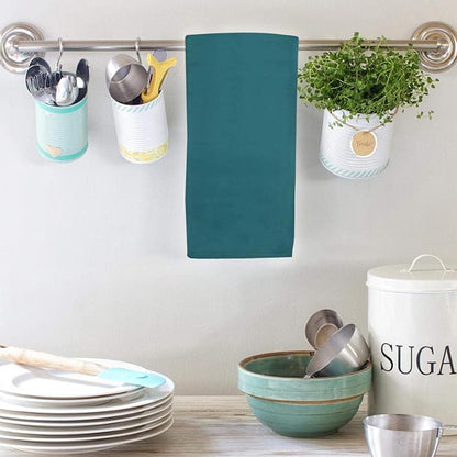 Urban Villa Kitchen Towels Premium Quality 100% Cotton Solid Kitchen Towels Set of 6 Ultra Soft Size 20X30 Inches Teal Color Kitchen Towel Highly Absorbent KitchenTowels