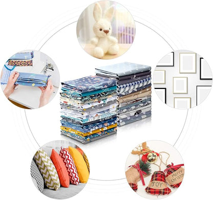 Tatuo 30 Pieces 10 x 10 Inches Cotton Fabric Bundle Squares Patchwork Floral Fabric Sewing Quilting Bundles Assorted Pattern Cloth for DIY Scrapbook Craft Making