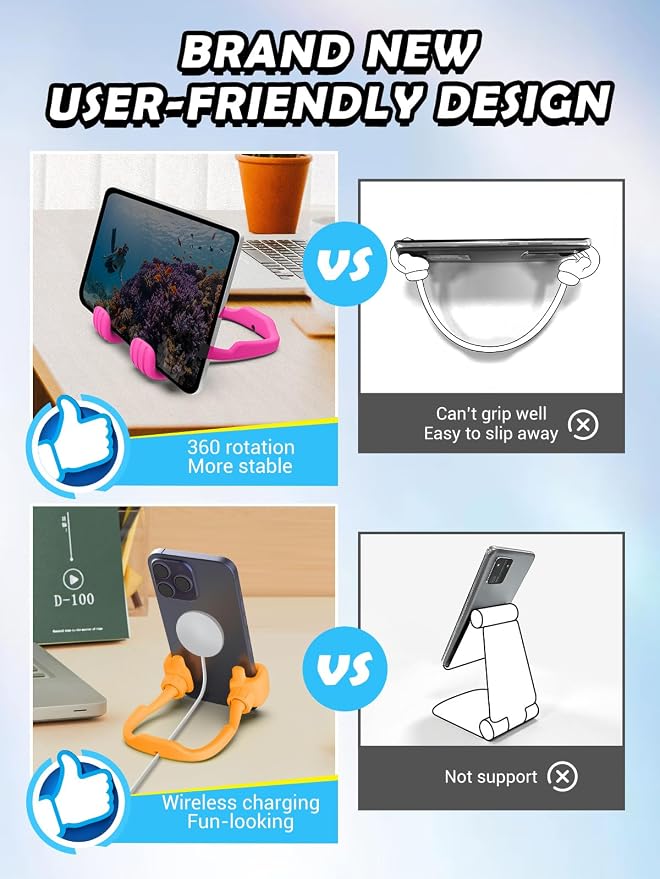 Graduation Gifts for Teens Girls Boys Kids Adults Gifts Cell Phone Stand: UPGRADE Adjustable Thumbs Up Lazy Phone Holder for Desk Fun Gadgets Birthday Gift Ideas for Teenager Women Trendy Stuff