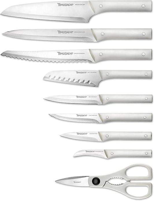 Hampton Forge 15 Piece Tomodachi Fuji Cutlery Block Set, Metallic