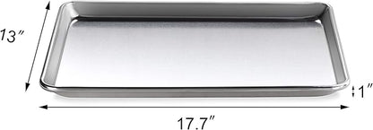 New Star Foodservice Commercial-Grade 18-Gauge Aluminum Sheet Pan/Bun Pan, Half Size, 13 x 18 x 1 Inch