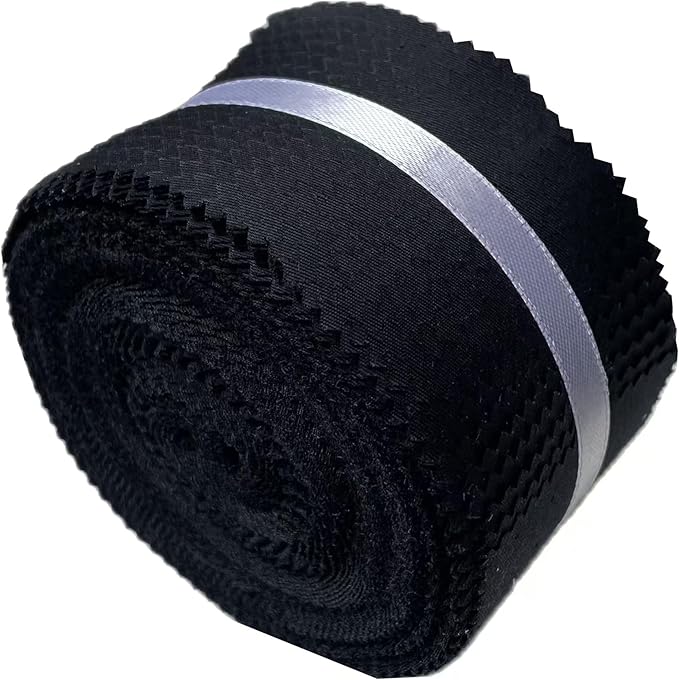 40 Strip Jelly Roll Fabric Strips for Sewing, 100% Cotton Fabric for Quilting Crafting, Patchwork Precut Quilt Squares-2.5" x 44" Black