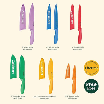 Cuisinart C55-01-12PCKS Collection 12-Piece Knife, Multicolor Advantage-Cutlery-Set, Multi-colored