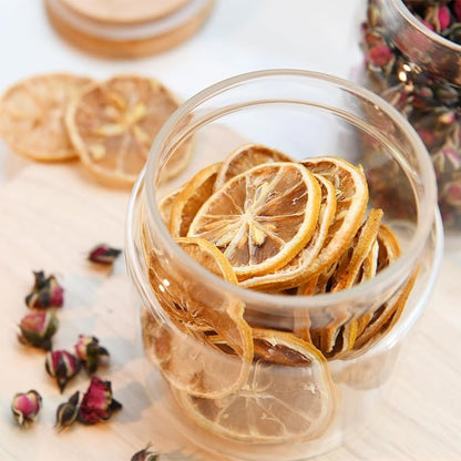 Custde Glass Jar with Lid, 17 FL oz Airtight Glass Storage Jar Glass Food Storage Containers for Kitchen Counter, Pantry, Decorative Jar for Coffee, Sugar, Candy Cute (Wooden 17 FL OZ)