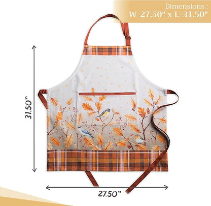 Maison d' Hermine 100% Cotton Apron for women with Pocket Kitchen Chef Apron for Men Cooking Spring Summer