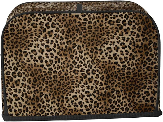 Toaster Cover 4 Slice Wide Slot Leopard CheetahBread Toaster Oven Dustproof Cover Small Appliance Kitchen Covers Dust and Fingerprint Protection for Women Gift 4 Slice