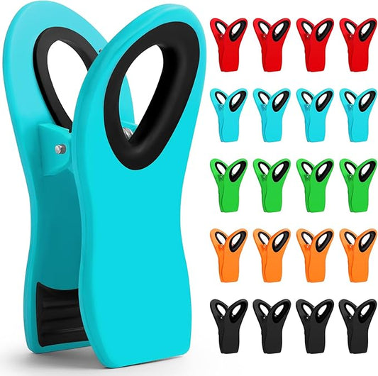 Jetmore 20 Pack Chip Clips, Bag Clips, Magnetic Clip for Chips, Snack and Other Food Bags, Office & Kitchen Use, Chip Clip Heavy Duty, Office Paper Clamps