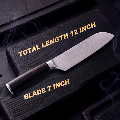 Kitchen Knife, High Carbon Stainless Steel Professional Sharp Chef Knife Set, Japanese Chefs Knives for Home Food Cooking Meat Cutting, Chopping Knife