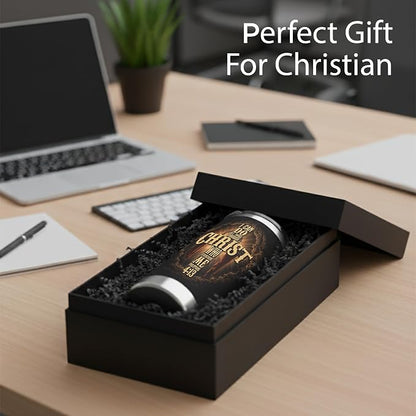 Christian Fathers Day Gift, Christian Gift for Men, Coffee Tumbler with Bible Verse - I Can Do All Things Through Christ, Religious Mugs for Men, Pastor Tumbler, Christmas Man of God Gifts