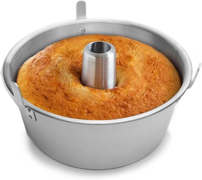 Fox Run Angel Food Cake Pan with Removable Bottom, Aluminum, 9.75" Tube Cake Pan