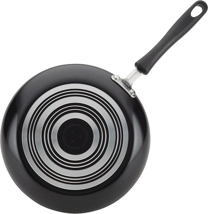 Farberware Cookstart Aluminum DiamondMax Nonstick Cookware Set, Kitchen Essentials, 15-Piece, Black