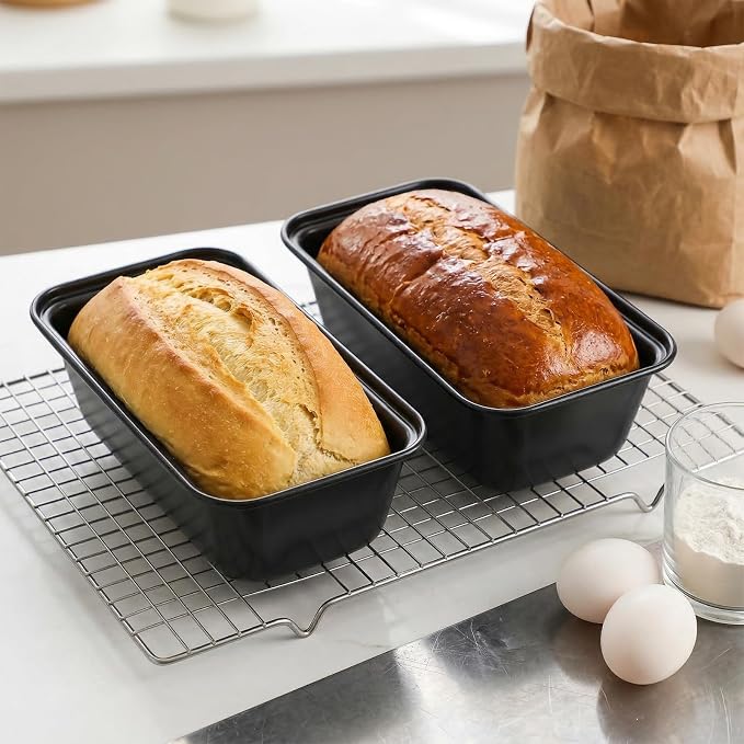 16 Pack Mini Loaf Pans for Baking, 6.1" Carbon Steel Nonstick Small Bread Pans for Banana Bread, Meatloaf, Brownies & Pound Cakes – Oven Safe, Easy Release & Dishwasher Safe Bakeware Set