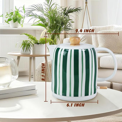 1.0-Liter Ceramic Electric Kettle, 1000W Rapid Boil, Tea Kettles Pot & Hot Water Boiler For Coffee & Tea, Teapot Auto Shut-Off, Boil-Dry Protection (A21)