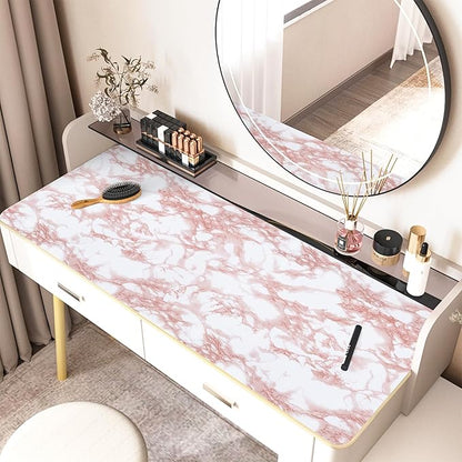 practicalWs White/Pink Marble Contact Paper Granite Peel and Stick Countertops Self-Adhesive Wallpaper Cabinets Drawer Shelf Wall Crafts Wall Paper Decorations 35.4 in x 118 in