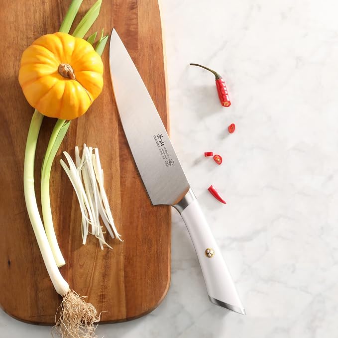 Cangshan ELBERT Series German Steel Forged Chef's Knives (White, 8-Inch)