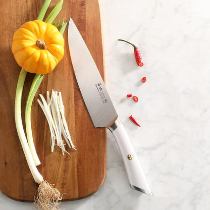 Cangshan ELBERT Series German Steel Forged Chef's Knives (White, 8-Inch)