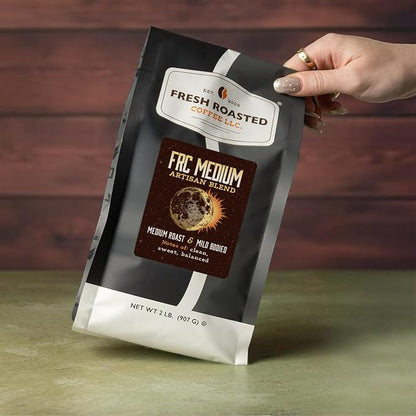 Fresh Roasted Coffee, FRC Medium Roast Blend Whole Bean Coffee, Medium Roast, Kosher, 2 lb (32 oz)