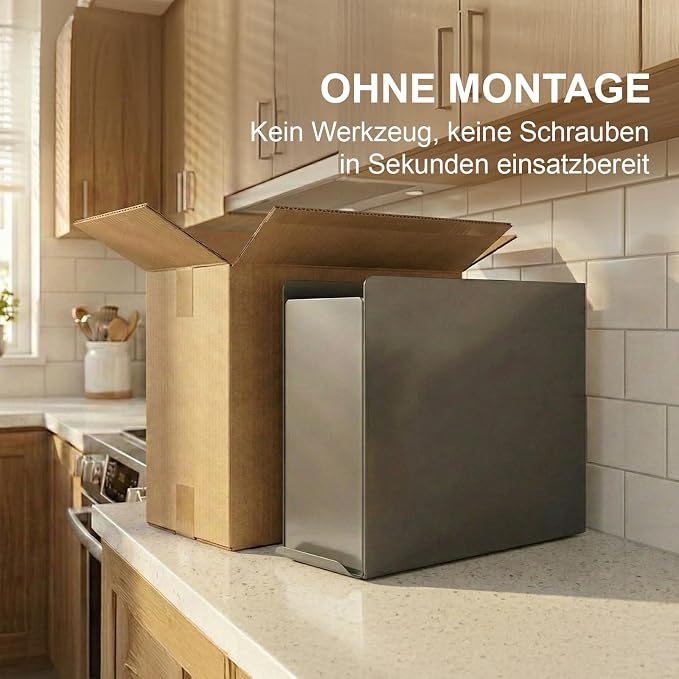 2 Tier No Assembly Pull Out Spice Rack Countertop, Sliding Drawer for Tall Bottles, with Magnetic Panels with Paper Towel Holder and 4 Hooks (Dark Grey, 2)