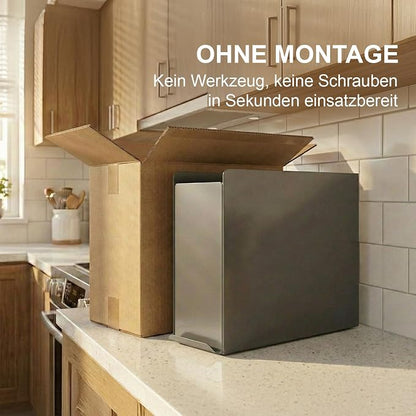 2 Tier No Assembly Pull Out Spice Rack Countertop, Sliding Drawer for Tall Bottles, with Magnetic Panels with Paper Towel Holder and 4 Hooks (Dark Grey, 2)