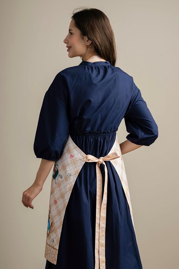 Maison d' Hermine 100% Cotton Apron for women with Pocket Kitchen Chef Apron for Men Cooking Spring Summer