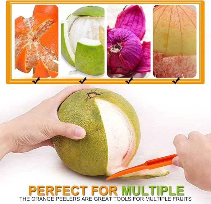 Orange Peeler Tools Citrus Peel Cutter Plastic Fruit Vegetable Slicer Cutter Lemon Peeler Opener Remover Fruit Tools Kitchen Accessories Cooking Knife Kitchen Gadgets (2)