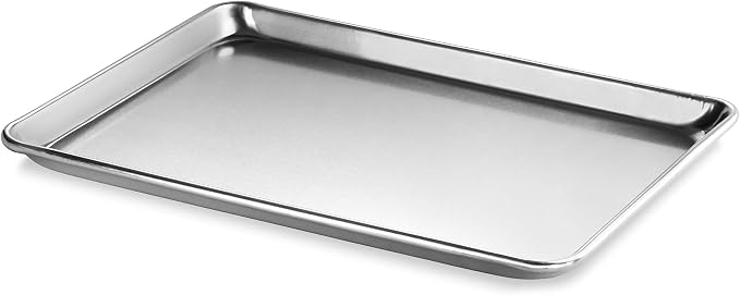 New Star Foodservice Commercial-Grade 18-Gauge Aluminum Sheet Pan/Bun Pan, Half Size, 13 x 18 x 1 Inch