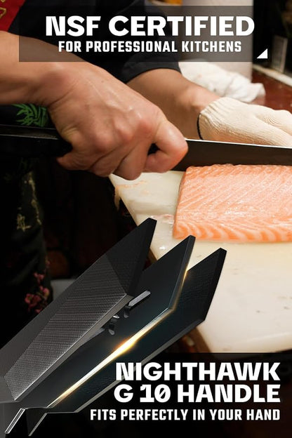 Dalstrong Tuna Knife - 17 inch Slicer - Shadow Black Series - Black Titanium Nitride Coated - High Carbon - 7CR17MOV-X Vacuum Treated Steel - Meat Fish Knife - Kitchen Knife - Sheath - NSF Certified