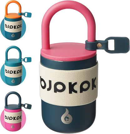 BJPKPK 10oz Insulated Loop Tumbler With Lid And Handle Stainless Steel Travel Coffee Mug Thermal Cups,Navy Blue