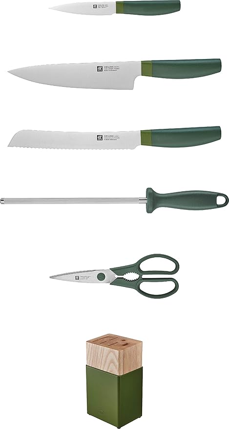 ZWILLING Now S 6-pc Knife Block Set-Lime Green