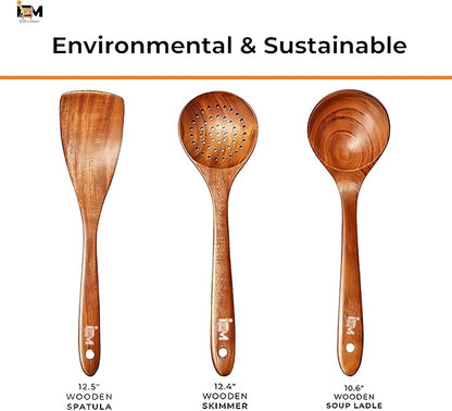 3 piece wooden utensil set premium cooking spoons wood cooking utensils teak wooden utensils set wood cooking utensils
