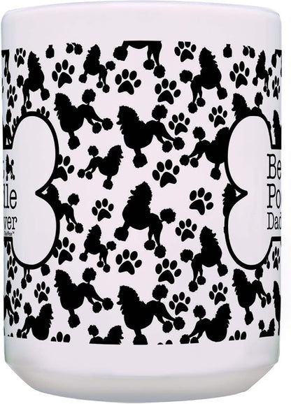 ThisWear Dog Dad Gifts For Men Best Poodle Dad Ever 15oz Ceramic Coffee Mug with Handle