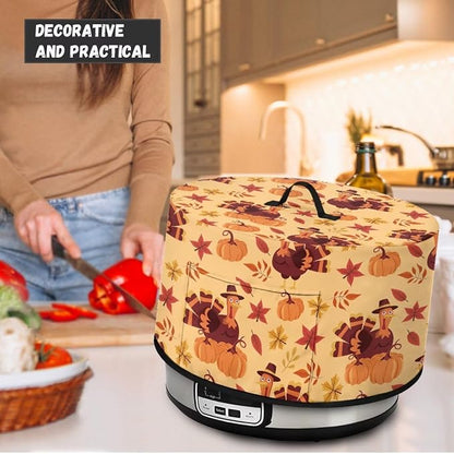 Pumpkins Turkeys Slow Cooker Dust Cover Compatible with 6-8 qt Crock for Pot Small Kitchen Appliance Decor Dust Cover Thanksgiving Decor