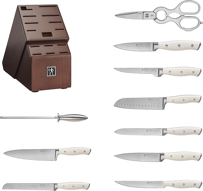 J.A. Henckels International 16 Piece Forged Accent Off-White Knife Block Set