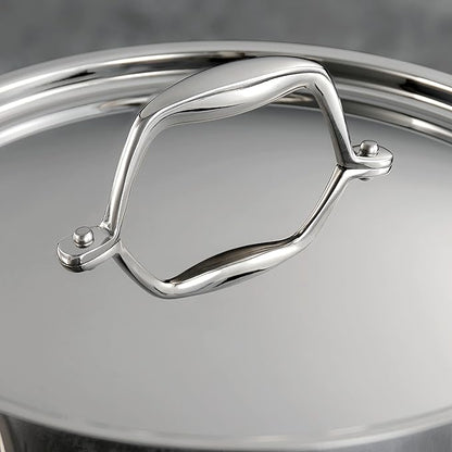 Tramontina Signature Tri-Ply Clad Stainless Steel 2-Quart Sauce Pan with Lid, Induction-Ready, Dishwasher-Safe, NSF-Certified, Made in Brazil