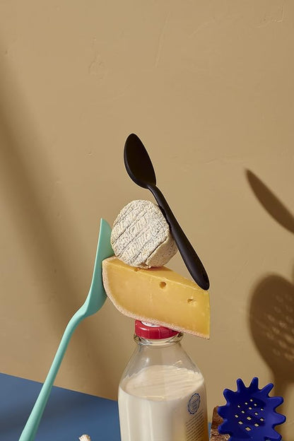 GIR: Get It Right Silicone Serving Spoon Perforated - 13 In Studio White Modern - Heat Resistant Up to 425°F - Dishwasher Friendly - Long-Handled Straining & Stirring