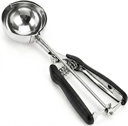 Stainless Steel Ice Cream & Cookie Scoop - 5.3Tbsp/80ml/2.7oz Capacity, Trigger Release