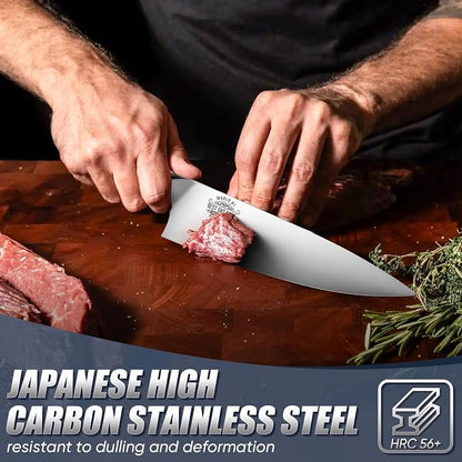 Huusk Fathers Day Gift Idea for Dad - 8" Chef Knife for Kitchen - Birthday Gift Idea for Dads - Best Dad Ever - Stainless Kitchen Knife with Resin Handle, Full Tang Cooking Knives